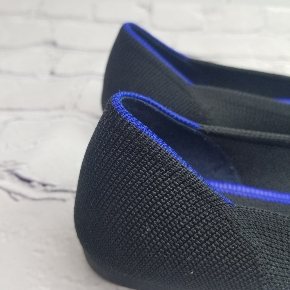 Rothys The Point Classic Black Blue Pointed Toe F… - image 5